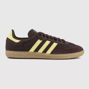 Adidas Samba OG Trainers Shadow Brown Power Yellow Gum Size 9 Women's
